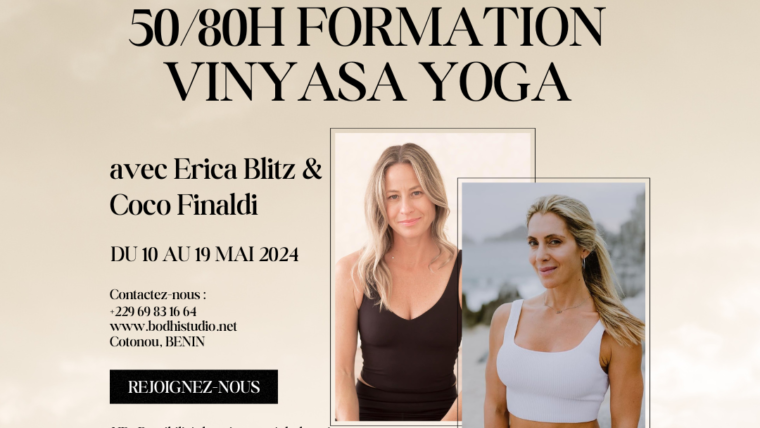 Formation Vinyasa Yoga de 50/80h avec Erica Blitz et Coco Finaldi